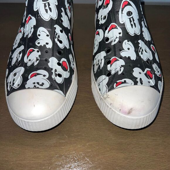 Native Slip On Shoes Disney Mickey Mouse Womens 10 / Mens 8 Black White Red - Picture 4 of 9
